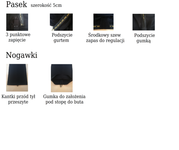Spodnie do tańca chłopięce Standard/Latino SPCH6 - lampas aksamitny - obrazek 2